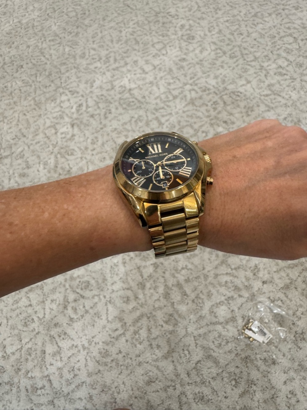 Michael Kors Gold and Black Stainless Steel Chronograph Watch - Picture 4 of 4
